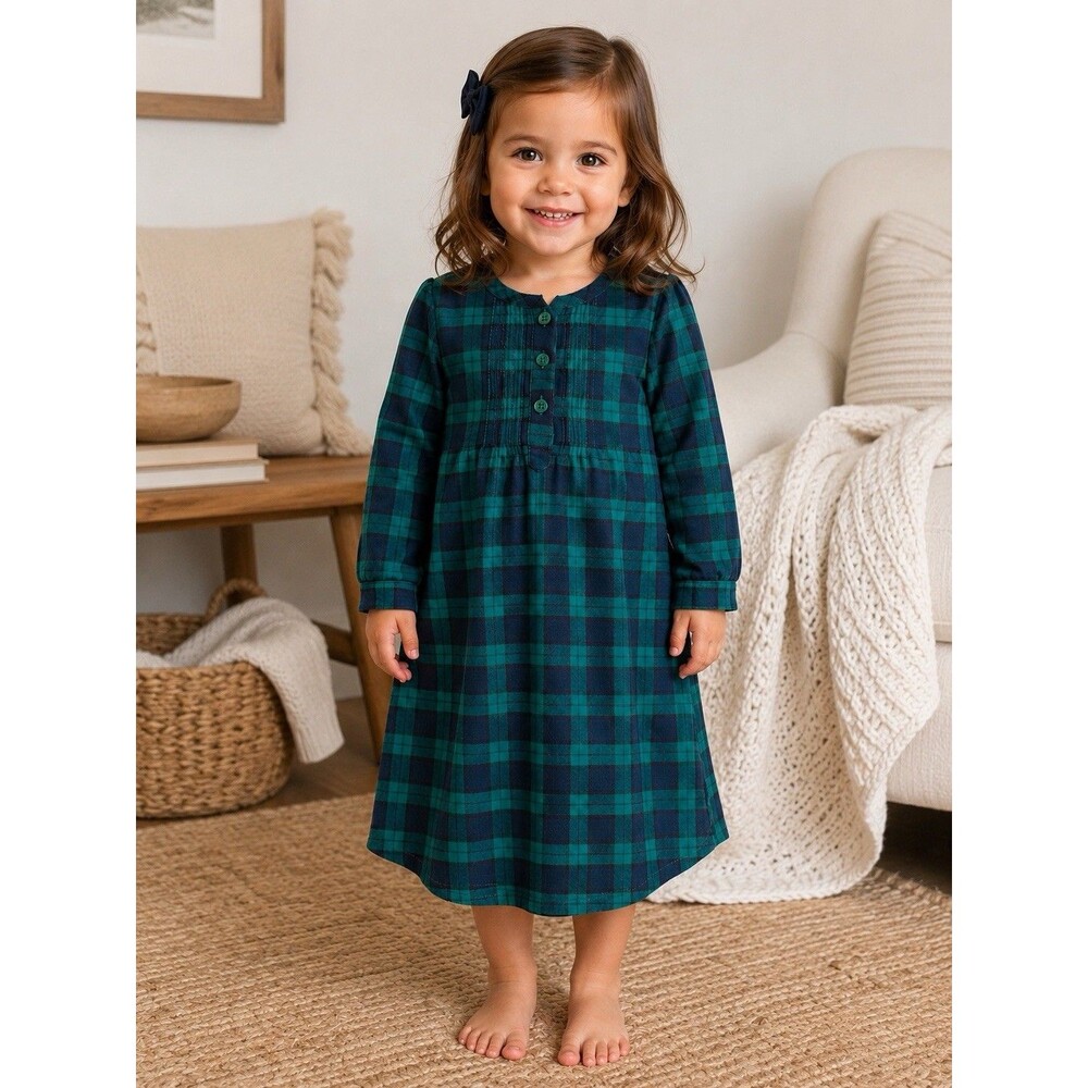 PETITE PLUME New Girls 2T Highland TartanFlannel Beatrice Nightgown Sleep Pajama